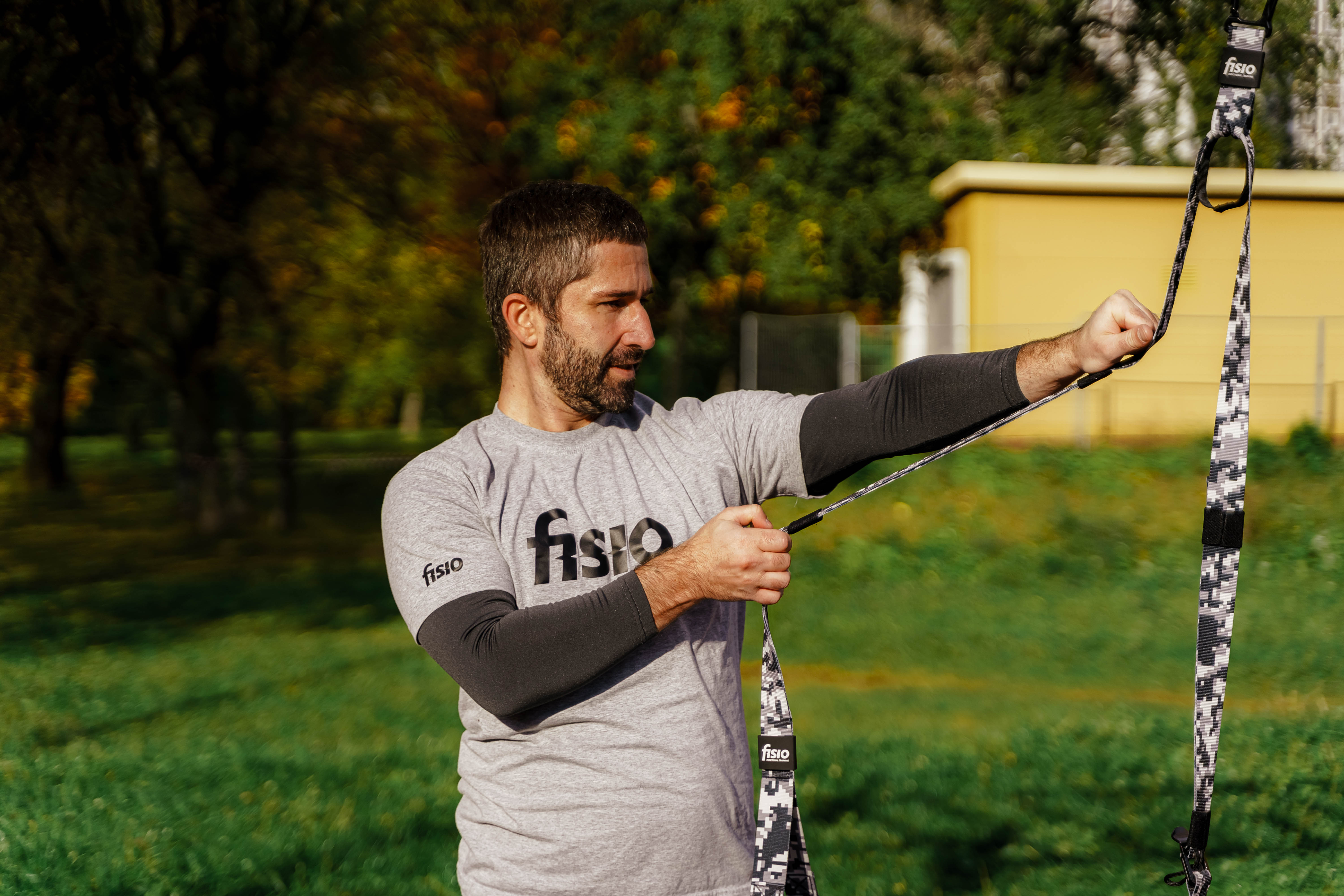 Настройка длины строп на тренировочных петлях FISIO