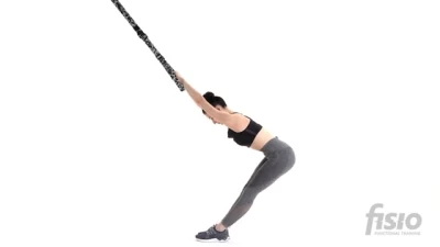 Упражнение на функциональных тренировочных петлях Вытяжение низа спины