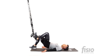 Упражнение на функциональных тренировочных петлях Сгибание бедра и голени (одна нога)