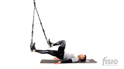 Упражнение на функциональных тренировочных петлях Сгибание бедра и голени (поочередно)