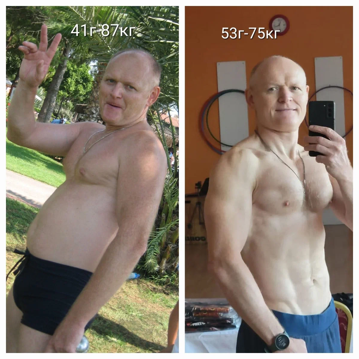 ДО и ПОСЛЕ Максима Александрова после тренировок на функциональных петлях